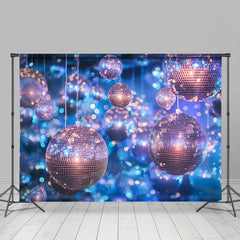 Aperturee - Sparkling Balls Bokeh Light Blue Dance Backdrop