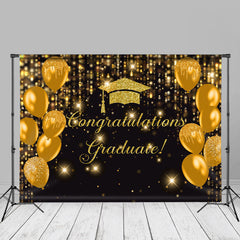 Aperturee - Sparkling Gold Balloon Bokeh Graduation Photo Backdrop