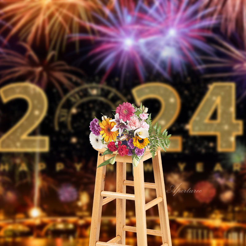 Aperturee - Sparks Celebration 2023 Happy New Year Backdrop