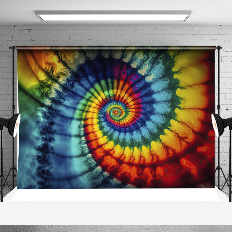 Aperturee - Spiral Rainbow Color Smoke Fine Art Photo Backdrop