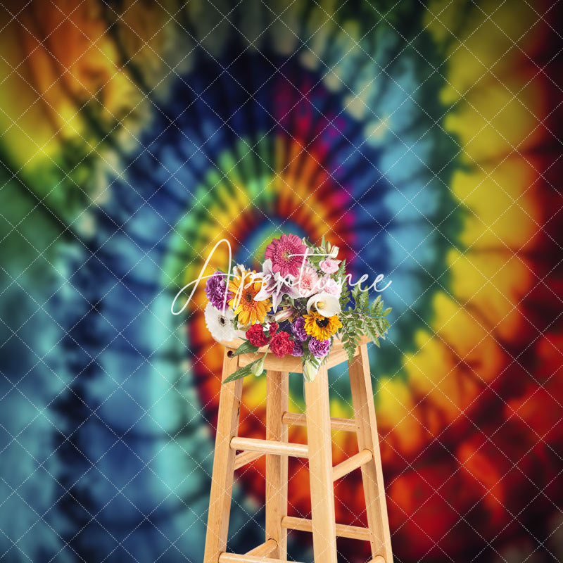 Aperturee - Spiral Rainbow Color Smoke Fine Art Photo Backdrop