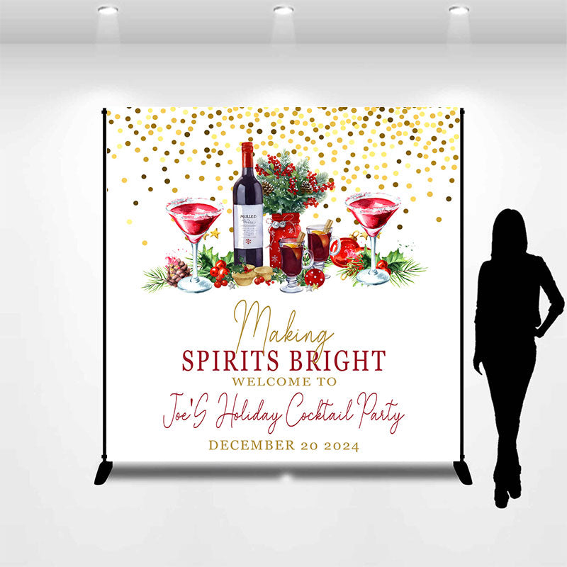 Aperturee - Xmas Spirits Bright Cocktail Custom Dance Backdrop