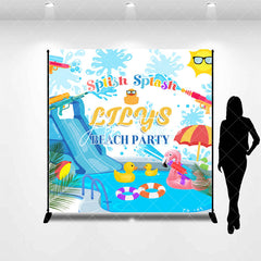 Aperturee - Splash Custom Summmer Beach Party Backdrop For Kids