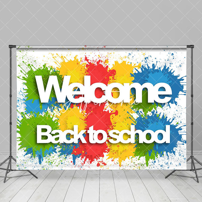 Aperturee - Splashing Graffiti Welcome Back To School Backdrop