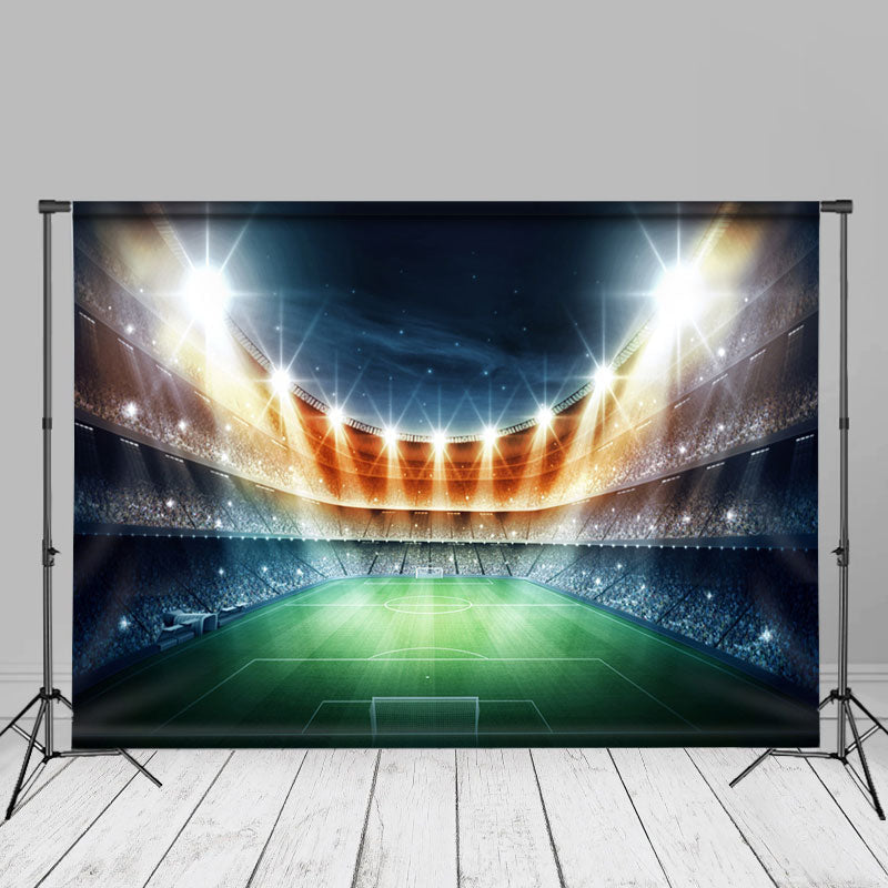 Aperturee - Splendid Spotlight Soccer Stadium Photo Booth Backdrop