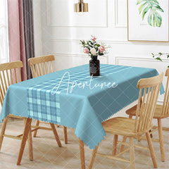 Aperturee - Splicing Modern Green Checkered Rectangle Tablecloth