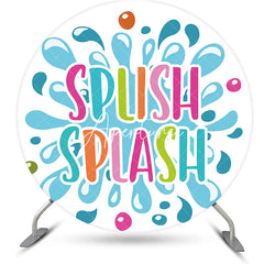 Aperturee - Splish Splash Water Droplets Round Party Backdrop