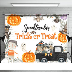 Aperturee - Spooktacular Trick Or Treat Ghost Halloween Backdrop