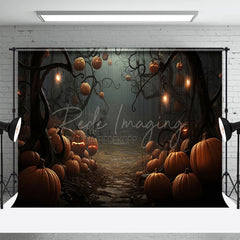 Aperturee - Spooky Pumpkin Halloween Photo Studio Backdrop