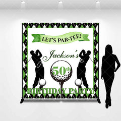 Aperturee - Sport Golf Lets Partee Custom Name Birthday Backdrop