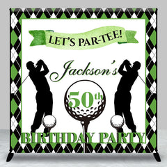 Aperturee - Sport Golf Lets Partee Custom Name Birthday Backdrop