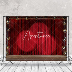 Aperturee - Spotlight Red Curtain Stage Backdrop For Photography