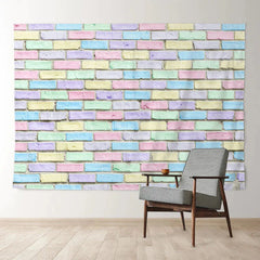 Aperturee - Spring Color Brick Wall Hppy Easter Day Backdrop