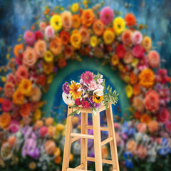 Aperturee - Spring Fine Art Oil Painting Flower Rainbow Backdrop