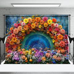 Aperturee - Spring Fine Art Oil Painting Flower Rainbow Backdrop