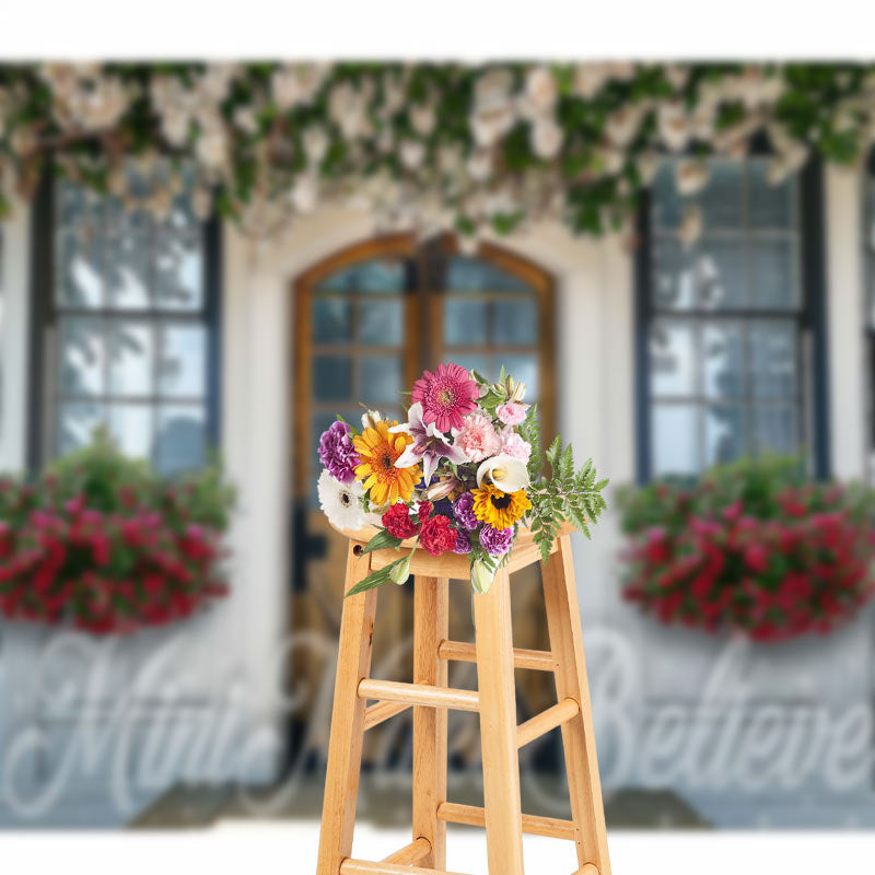 Aperturee - Spring Flowers Decoration Door And Window Backdrop