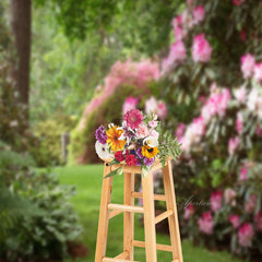 Aperturee - Spring Garden Flower Sweep Backdrop For Photography