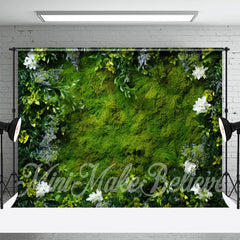 Aperturee - Spring Greenery White Lavender Floral Photo Backdrop