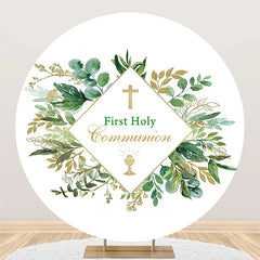 Aperturee - Spring Leaves First Holy Communion Baptism Backdrop