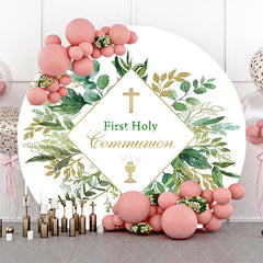 Aperturee - Spring Leaves First Holy Communion Baptism Backdrop