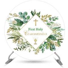 Aperturee - Spring Leaves First Holy Communion Baptism Backdrop