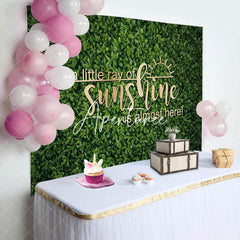 Aperturee - Spring Little Ray Of Sunshine Baby Shower Backdrop