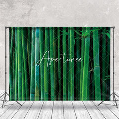 Aperturee - Spring Nature Green Bamboo Backdrop For Photography