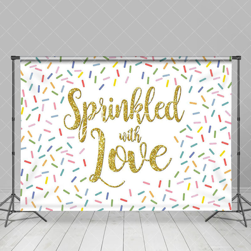 Aperturee - Sprinkled With Love Colorful Candy Party Backdrop