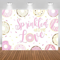 Aperturee - Sprinkled With Love Sweet Donut Birthday Party Backdrop