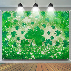 Aperturee - Sputtered Dew Clover Daisy St Patricks Day Backdrop