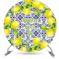 Aperturee - Squeeze Your Life Mediterranean Lemon Round Backdrop