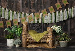 Aperturee - St Patricks Day Rustic Newborn Photography Backdrop