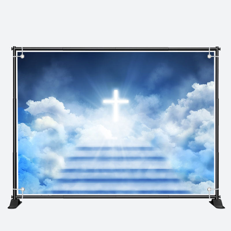 Aperturee - Stairway Heaven Holy Light Blue Sky Cloud Backdrop