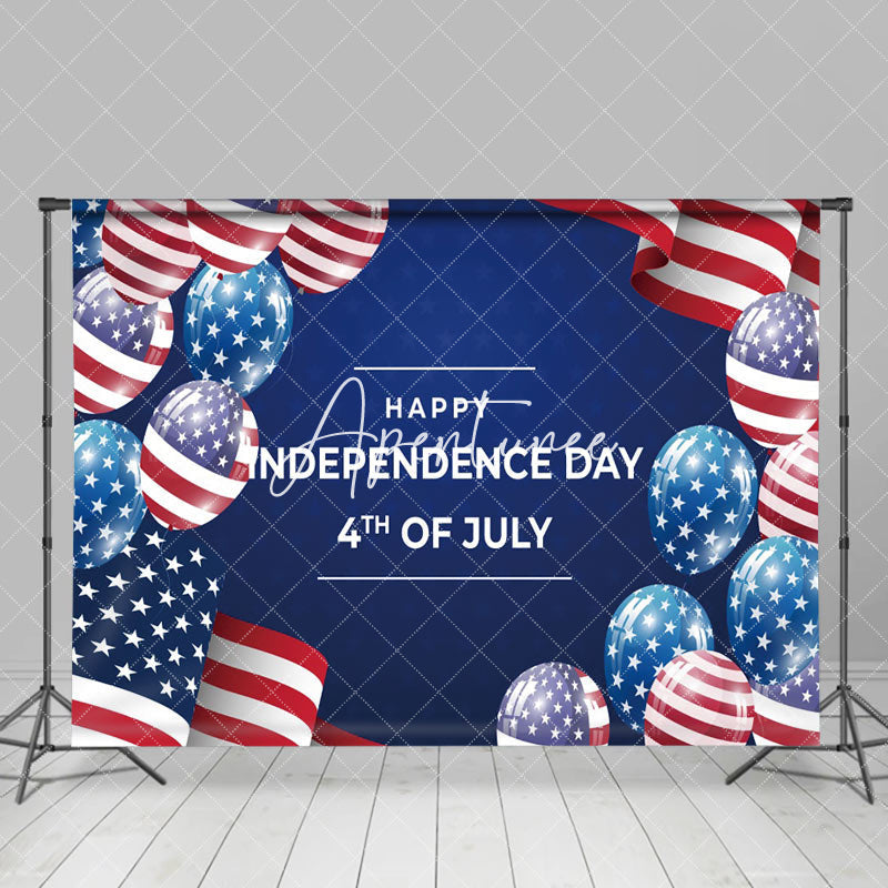 Aperturee - Star July 4 Stripe Balloon Independence Day Backdrop