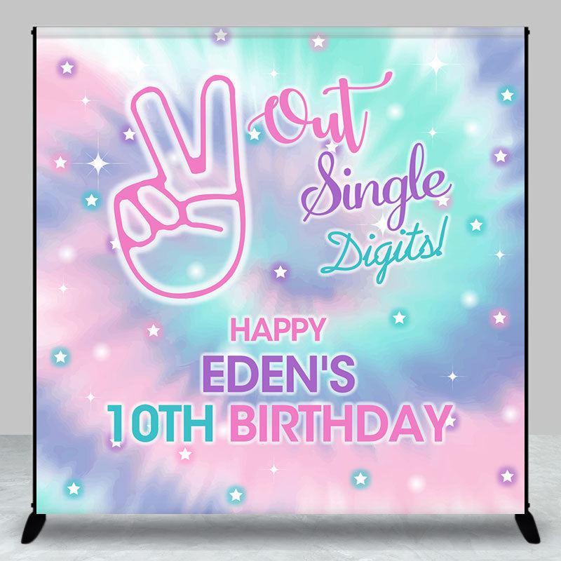 Aperturee - Star Out Single Digits Custom 10th Birthday Backdrop