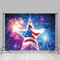 Aperturee - Star Shape Flag Spark Independence Day Backdrop