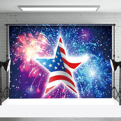 Aperturee - Star Shape Flag Spark Independence Day Backdrop