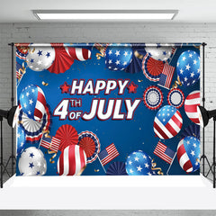 Aperturee - Star Stripe Balloon July 4 Independence Day Backdrop