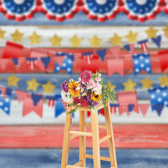 Aperturee - Star Us Flags Independence Day Photoshoot Backdrops