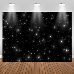 Aperturee - Starry Night Black Night Sky Sparkle Stars Backdrop