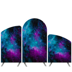 Aperturee Starry Theme Universe Galaxy Arch Backdrop Kit