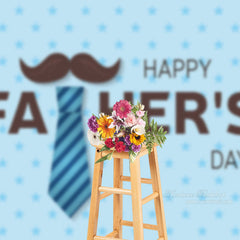 Aperturee - Stars Blue Simple Happy Fathers Day Photo Backdrops