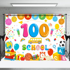 Aperturee - Stationery Happy 100th Day Back To School Backdrop