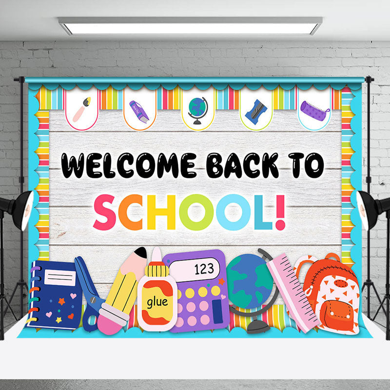 Aperturee - Stationery Wooden Welcome Back To School Backdrop