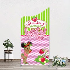 Aperturee - Strawberry Shortcake Girl Arch Baby Shower Backdrop