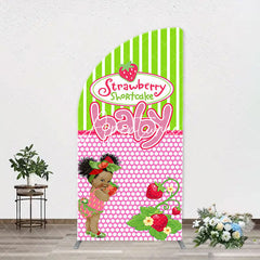 Aperturee - Strawberry Shortcake Girl Arch Baby Shower Backdrop