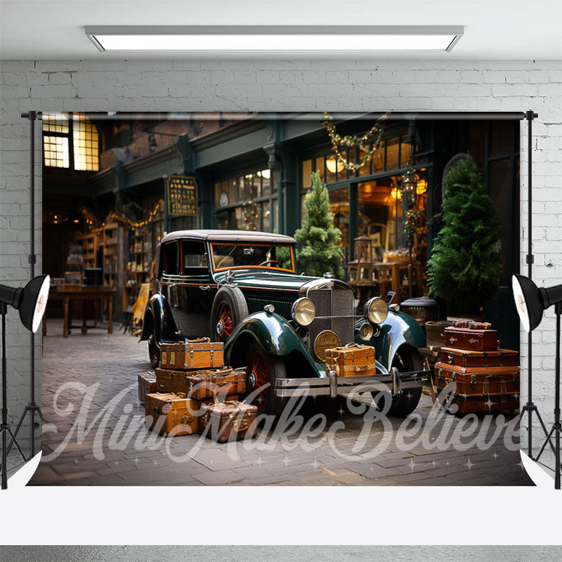 Aperturee - Street Outdoor Dark Green Truck Backdrop Cake Smash