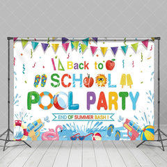 Aperturee - Summer Back To School Swimming Pool Party Backdrop