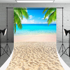 Aperturee - Summer Coconut Trees Beach Sweep Backdrop Photo Shoot