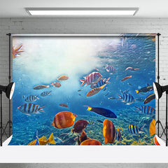 Aperturee - Ocean Landscape Colorful Fish Summer Backdrop Decor